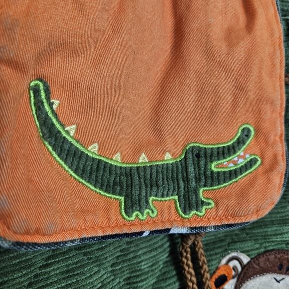 Stephen Joseph Backpack Kids Quilted Mixed Fabrics Zoo Safari Textured - Picture 5 of 14